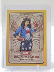 America Chavez 2025 Topps Marvel Mint Bronze Card Gold Foil /50 SSP - Bild 1 von 2