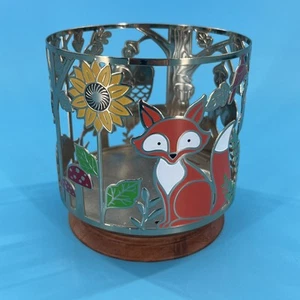 Bath Body Works Woodland Forest Critters Fuchs Eule Eichhörnchen 3 Docht Kerzensockel - Bild 1 von 5