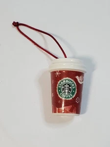 Tazza da caffè rossa Starbucks 2008 per andare decorazione natalizia - Foto 1 di 5