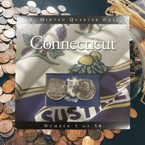 Connecticut 1999 State Quarter P D Minted Set 5 Of 50 25c Constitution - Picture 1 of 4
