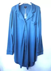 Cosabella Plus 2X Bella Nightshirt Blue pima cotton modal super soft blend NWT - Picture 1 of 5