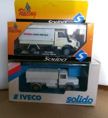 Vintage SOLIDO - UNIMOG Rallye, Honda Racing & IVECO Esso Support - Both Bxd - Image 1 of 4
