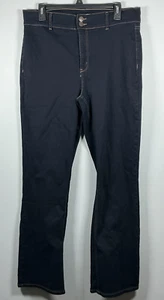 Pantalones de mezclilla para mujer Nanette Nanette Lepore Belle tiro alto corte bota talla 14 lavado oscuro - Imagen 1 de 4