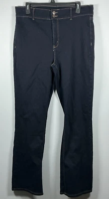 Pantalones de mezclilla para mujer Nanette Nanette Lepore Belle tiro alto corte bota talla 14 lavado oscuro Foto 1 de 4