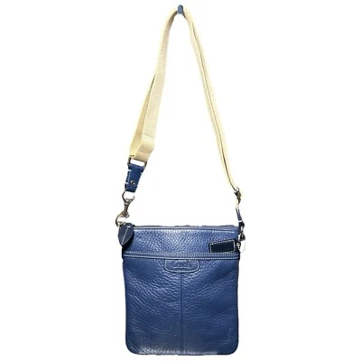 Coach Legacy Bolso Mensajero de Hombro Paquete Columpio de Cuero Azul Foto 1 de 4