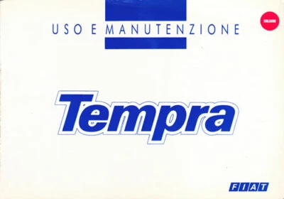 FIAT Tempra - Libretto Uso e Manutenzione - Italiano - Ed. 1993 - Nuovo - Immagine 1 di 4