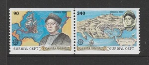 GREECE 1992 EUROPA 500th Anniversary  of COLUMBUS Discoveries  joined pair MNH B - Picture 1 of 1