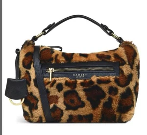 RADLEY LEOPARD LEATHER TRIM HANDBAG SHOULDER MULTIWAY CROSS BODY BAG RRP 219 NEW - Picture 1 of 5