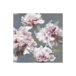 Stampa su Tela su Carta Poster o Quadro Sullivan Shawna Peonies on Gray and Gold - Picture 1 of 2