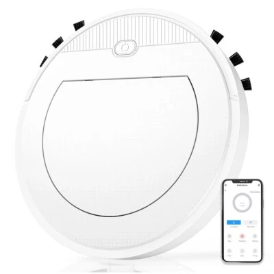 Robot Aspirapolvere E Lavapavimenti Robot Smart App Bluetooth Wireless Bianco - Imagen 1 de 4
