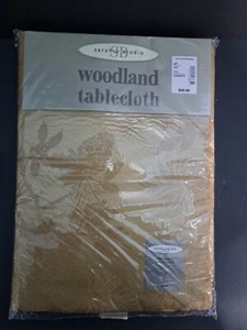 New Sarah B Studio Tablecloth 60x102" Woodland Cotton Polyester Blend - Picture 1 of 7