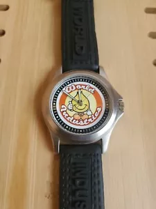 SUPER RARE 1990's World Industries Skateboard Black Leather Watch Flame Boy EUC - Bild 1 von 20