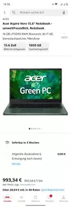 Acer Vero Notebook AV15-53P Intel i5-1335U 16GB, 1024GB NVMe SSD - Bild 1 von 6
