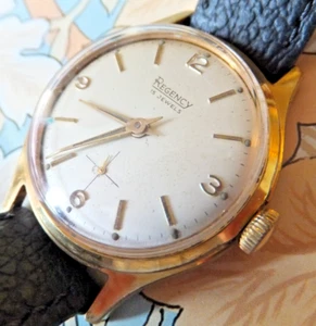 1960's Regency 17 Jewel Cream Dial Manual Winding Watch - Picture 1 of 8