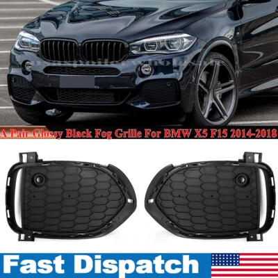 Factory Style Honeycomb Front Bumper Fog Light Cover Grill For BMW X5 F15 14-18 Foto 1 de 4