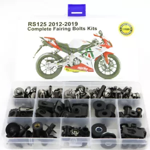 Kit completo de sujetadores de pernos de carenado de acero aptos para Aprilia RS125 2012-2019 - Imagen 1 de 11
