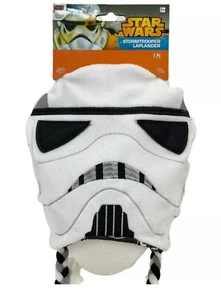 Star Wars Stormtrooper Youth Beanie Hat Fleece Lined Graphic Cosplay Laplaner - Picture 1 of 3