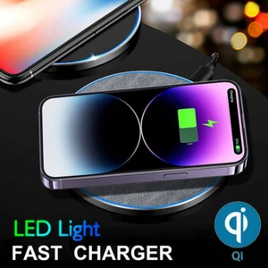 30W Wireless Fast Charger Charging Pad Dock New For Samsung iPhone Android Phone - Picture 1 of 16
