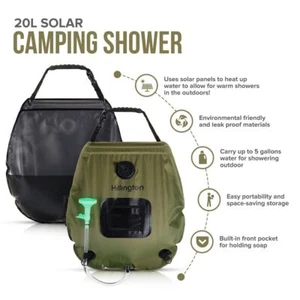 20L Solar Power Water Shower Camping Portable Seaside Sun Compact Heated Outdoor - Picture 1 of 12