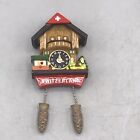 Rare Vtg Switzerland 3D Coocoo Clock Travel Tourist Fridge Locker Souvenir