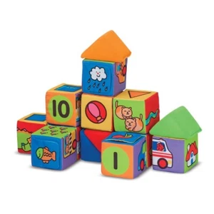 Melissa & Doug K's Kids Match and Build Soft Blocks Set NEW OPEN BOX - Picture 1 of 6