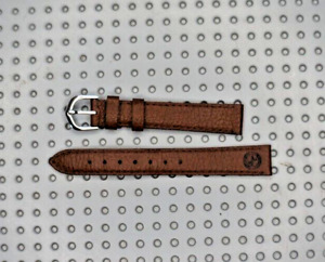 NEUF bracelet montre cuir de veau  14mm marron foncé boucle metal