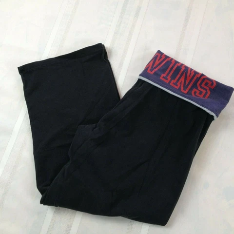 PINK MINNESOTA TWINS MLB Graphic Black Cropped Stretch Yoga Pants Women's Size S Cover