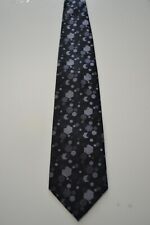 John Lewis black silk necktie with geometric print