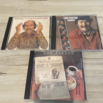 RARE Tom Paxton NM 3 CD LOT The Paxton Report Heroes New Songs From Briarpatch - Image 1 of 4