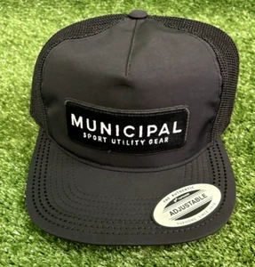 Cappello da golf uomo Municipal Golf Quartiere NUOVO regolabile nero - Foto 1 di 4