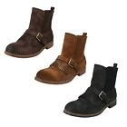 Ladies Down To Earth Black/Brown Textile Boots F50568