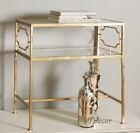 Genell Accent Side Table Antique Gold Leaf Forged Iron End Table Uttermost 24335