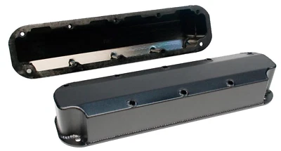 PRW 4036007 Black Anodized Aluminum Fabricated Valve Cover - Pair - ph-DD207 - Image 1 of 3