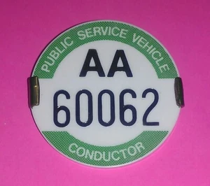 PSV BUS CONDUCTOR BADGE - PCV PUBLIC SERVICE VEHICLE BADGE - AA.60062 - Picture 1 of 2