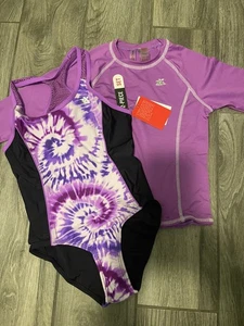 ZEROXPOSUR Youth Girls 2-PCS Swim Set Size Small 7/8 - Picture 1 of 5