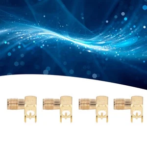 10x RF Connector Panel Bent 90° 4 Pin Antenna Base PCB Board End Coaxial Adapte♪ - Picture 1 of 23