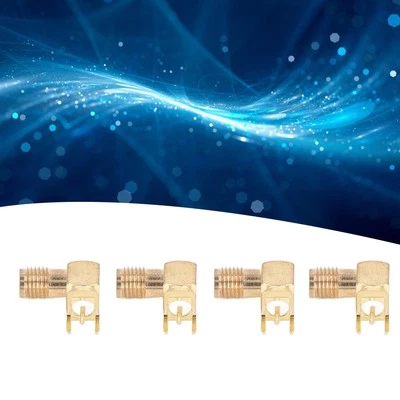 10x RF Connector Panel Bent 90° 4 Pin Antenna Base PCB Board End Coaxial Adapte♪ - Image 1 of 4