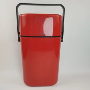 MCM Decor 2 botellas de vino aisladas enfriador portador carrito bolso rojo sin ladrillo de hielo - Imagen 1 de 10