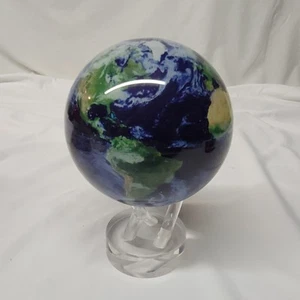 2019 MOVA Earth Globe w/ Clouds 4.5" Original stand VIDEO NASA space imagery - Picture 1 of 10