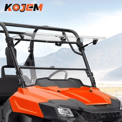 2-IN-1 Flip Front Windshield Scratch Resistant For 14-25 Honda Pioneer 700 4 - Image 1 of 4