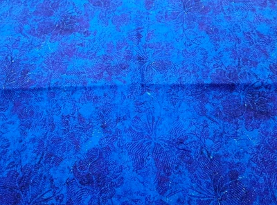 Telas RJR azul y púrpura algodón floral BTY Mariposa by Jinny Beyer 2006 Foto 1 de 4