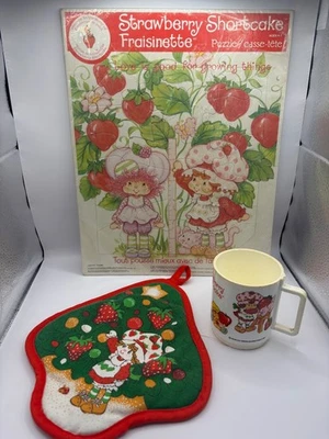 Porta olla para hornear pastel corto de fresa, rompecabezas y taza de plástico, lote Foto 1 de 4