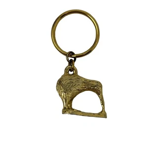 Vintage Kiwi Keychain Gold Tone Animal Key Rings - Picture 1 of 5