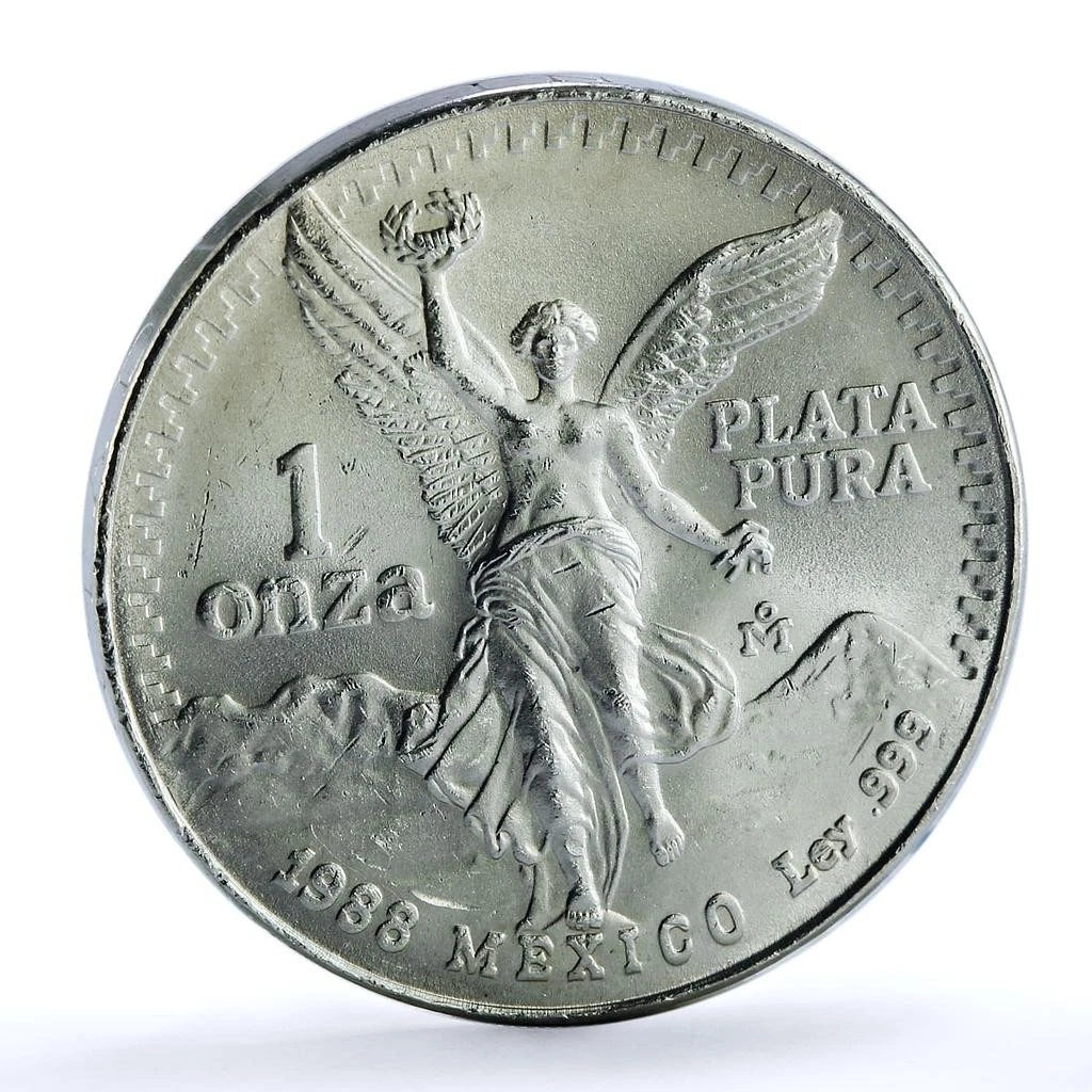 希少品】 純銀 銀貨 メキシコ 1オンス 1onza 1988 mexico 希少品