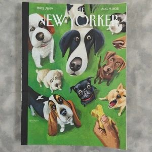 The New Yorker Magazine Aug 9 2021 Dogs Treat Cover Mark Ulriksen - Picture 1 of 1