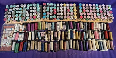 Kreinik Metallics Thread Huge lot of 250 pieces  MOSTLY FULL - Image 1 of 4