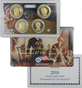 2010 Presidential Dollar Proof Set U.S Mint OGP COA birthday gift idea history - Picture 1 of 4