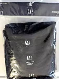 NIP 3 PACK THE GAP BLACK COTTON CREWS LARGE T-SHIRTS - Picture 1 of 1