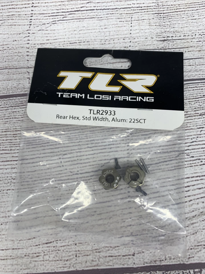 Team Losi Racing 2933 Aluminum Rear Hex Set (Standard Width) 22SCT - Image 1 of 1