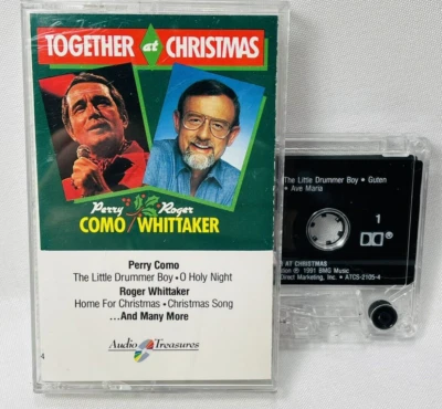 Perry Como Roger Whittaker Together At Christmas Cassette 1991 Holiday TESTED Foto 1 de 4